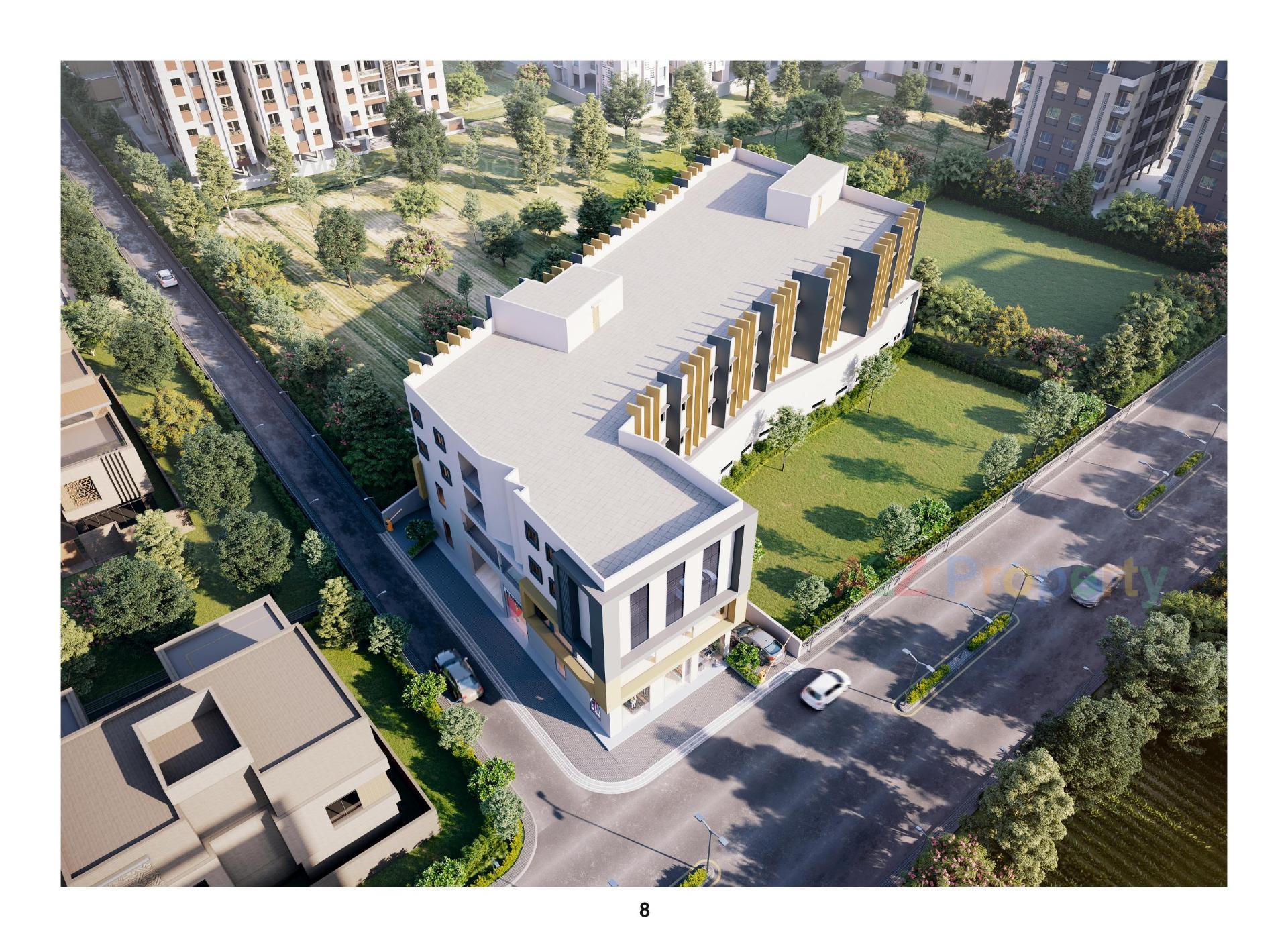 3D Elevation of real estate project Manmohan Arcade located at Vapi, Valsad, Gujarat