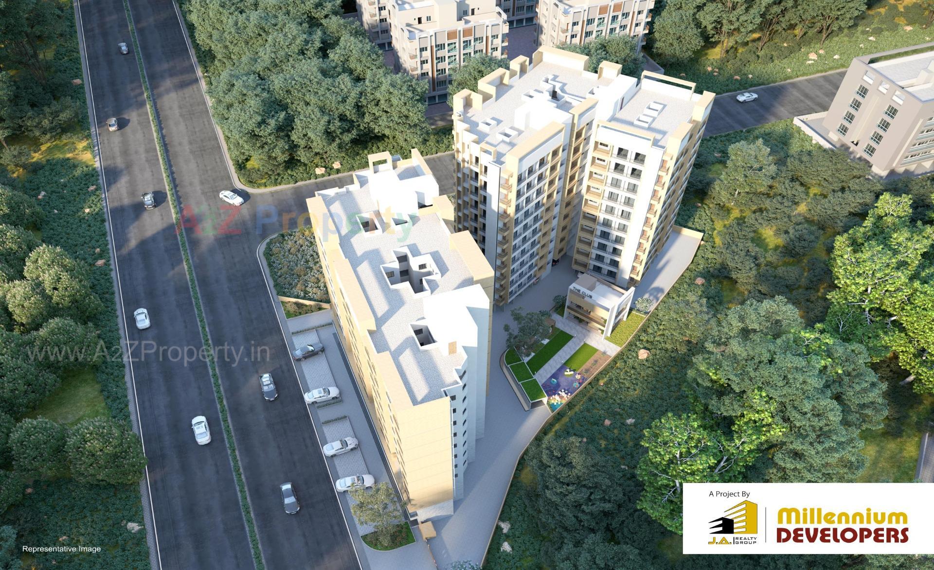 3D Elevation of real estate project Millennium Lifestyle located at Umbargam, Valsad, Gujarat