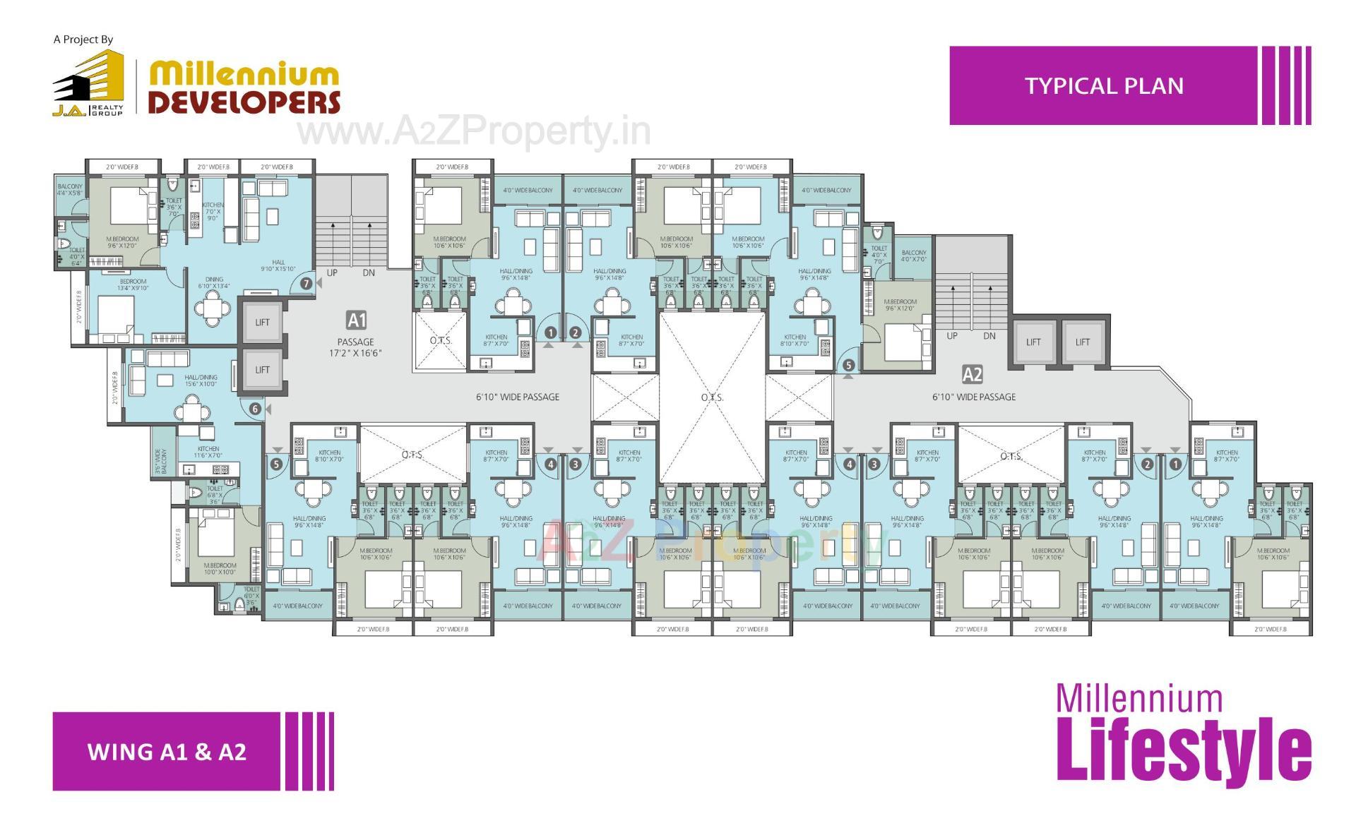 Layout of real estate project Millennium Lifestyle located at Umbargam, Valsad, Gujarat
