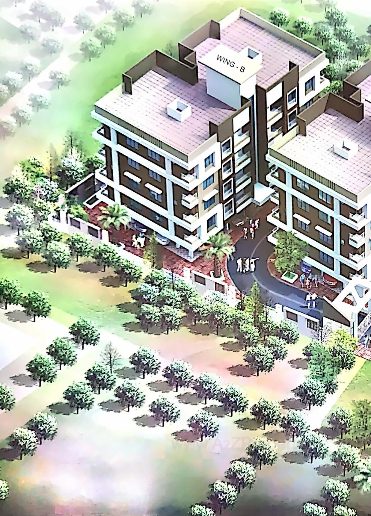 3D Elevation of real estate project Mithali Residency located at Pardi, Valsad, Gujarat