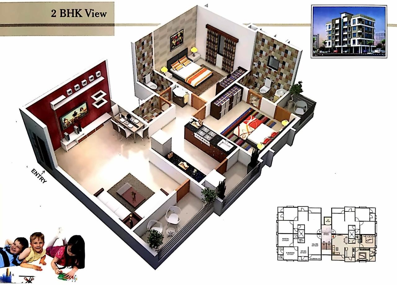 Layout of real estate project Mithali Residency located at Pardi, Valsad, Gujarat