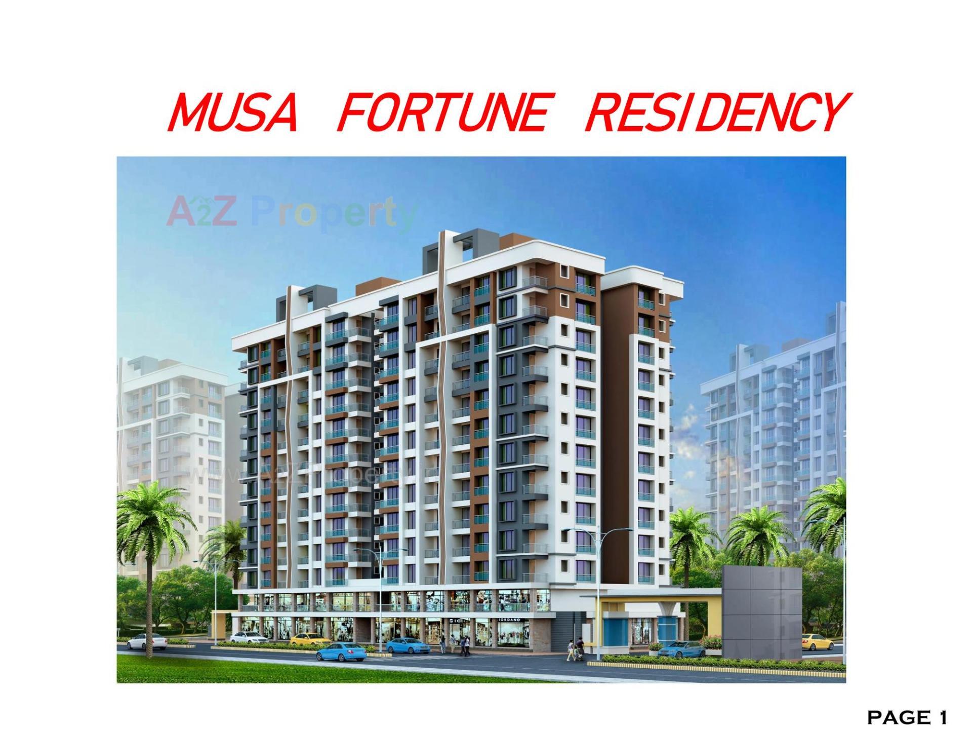 3D Elevation of real estate project Musa Fortune Residency located at Dungra, Valsad, Gujarat