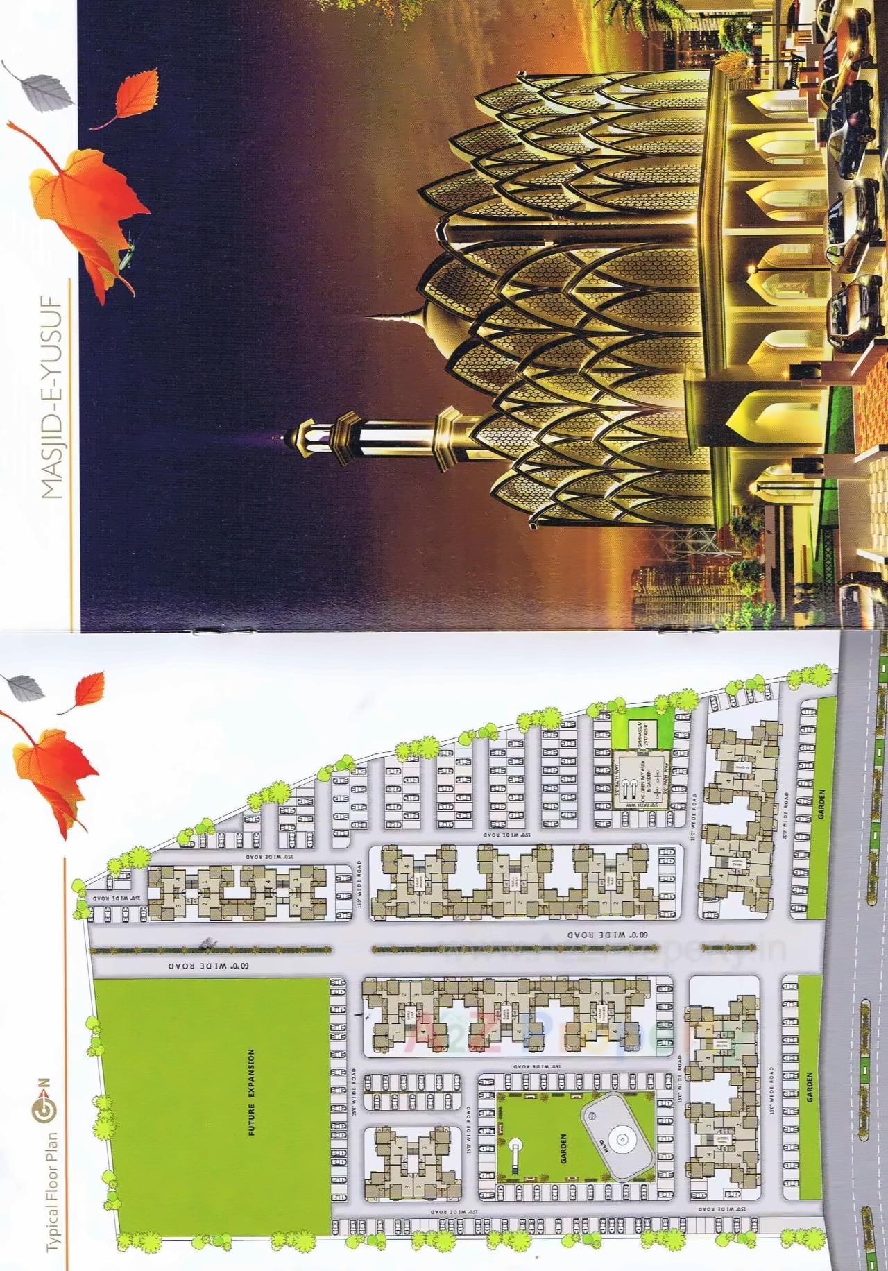 Layout of real estate project Musa Residency located at Dungra, Valsad, Gujarat
