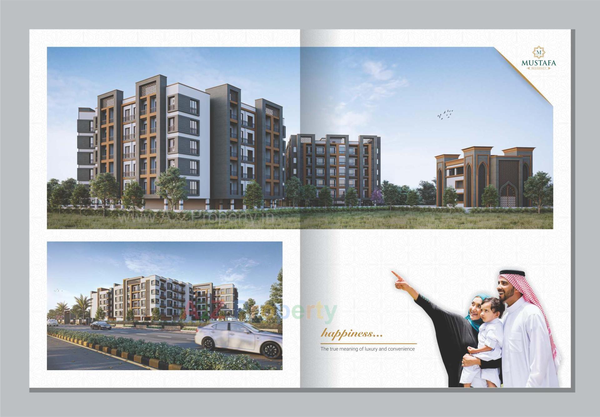 3D Elevation of real estate project Mustafa Residency located at Dungra, Valsad, Gujarat