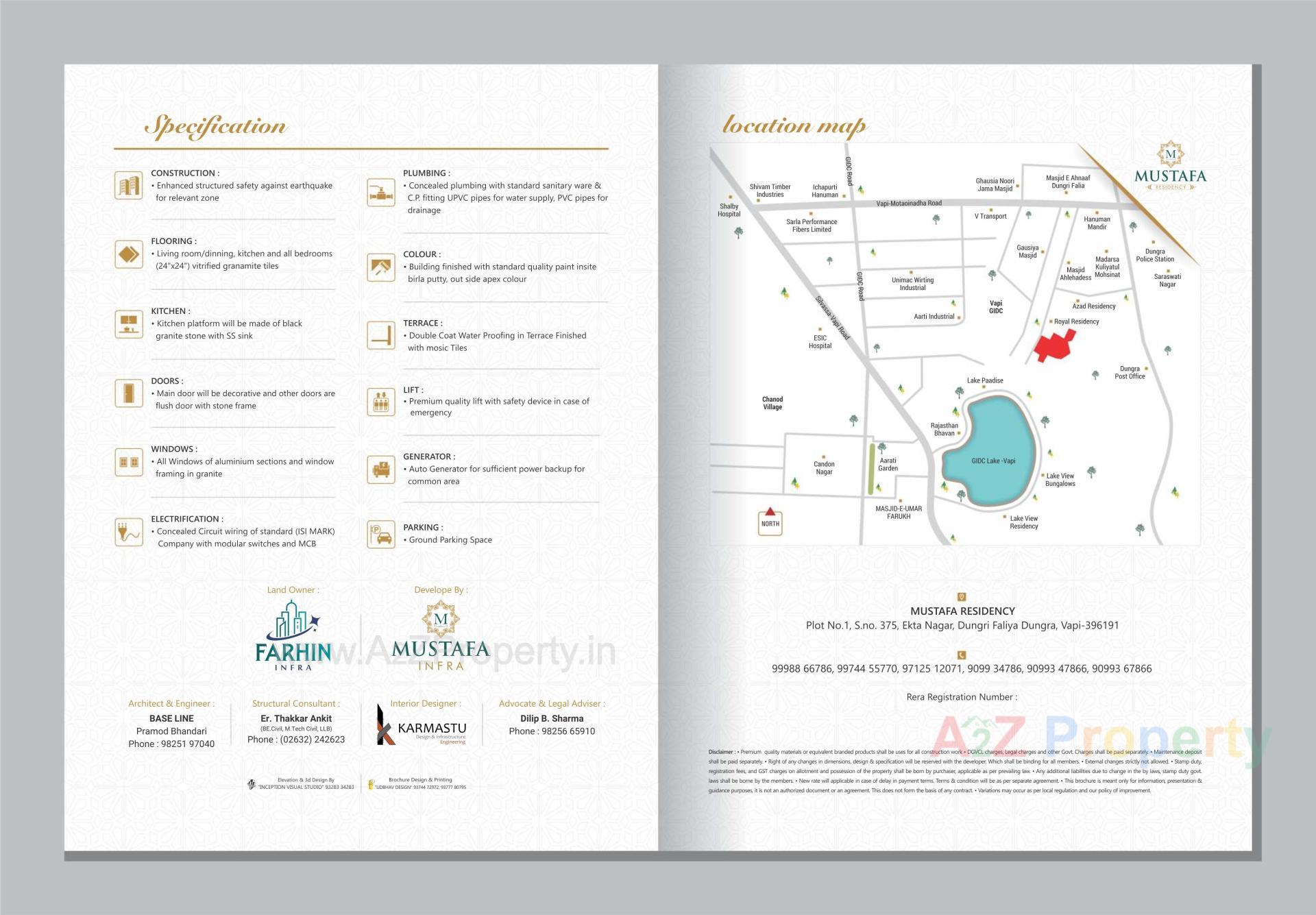  of real estate project Mustafa Residency located at Dungra, Valsad, Gujarat
