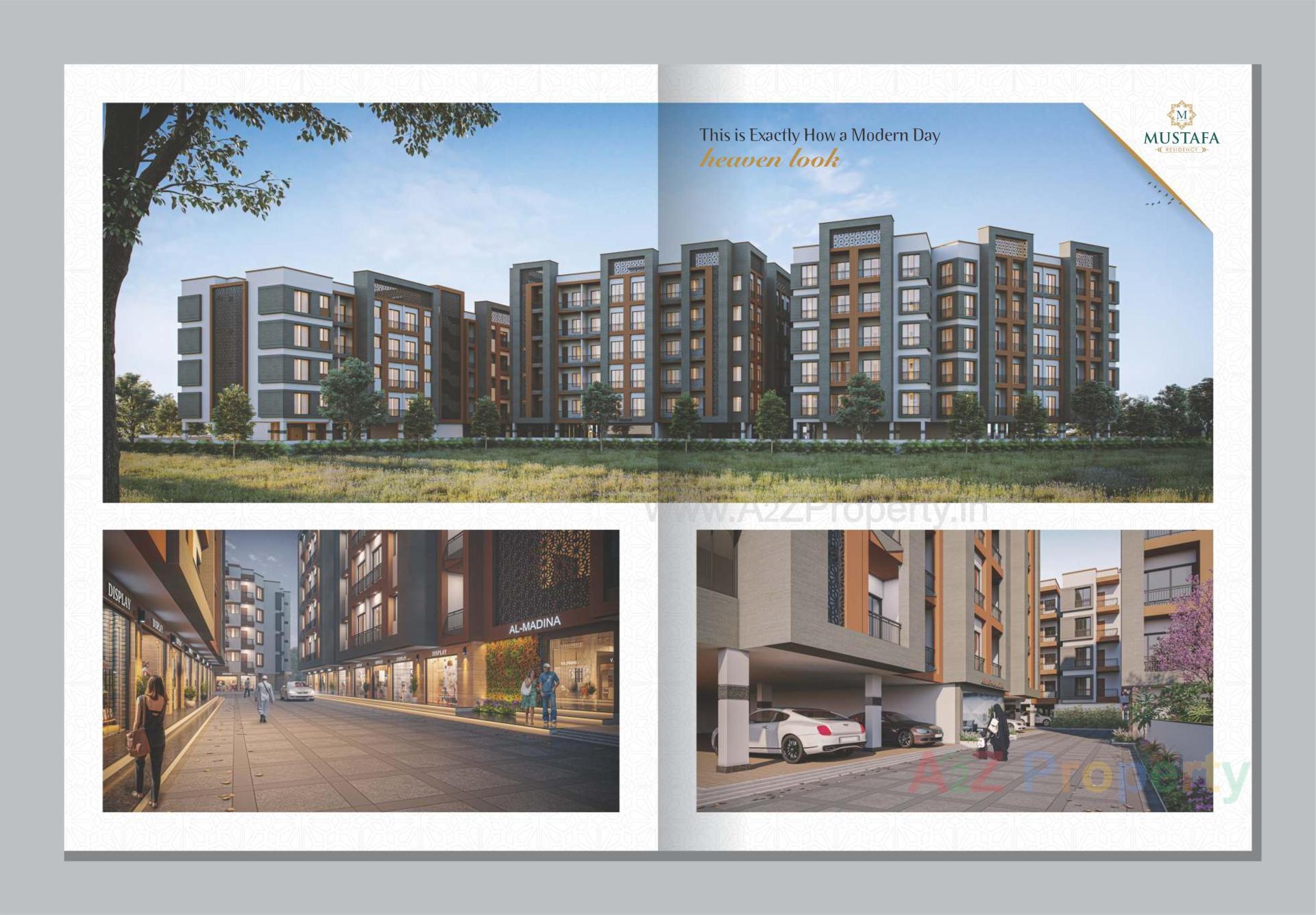 3D Elevation of real estate project Mustafa Residency located at Dungra, Valsad, Gujarat