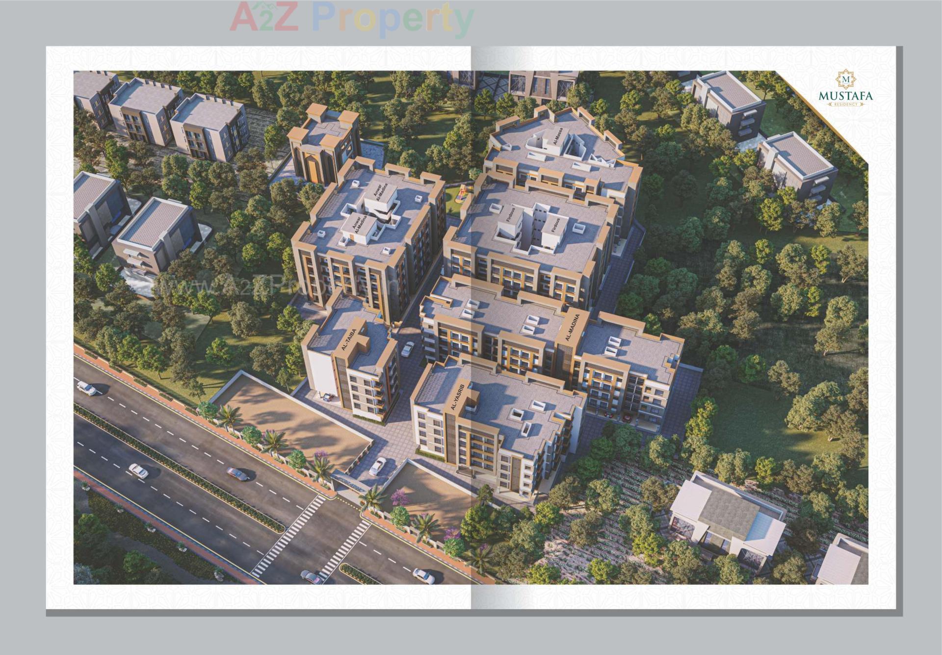 3D Elevation of real estate project Mustafa Residency located at Dungra, Valsad, Gujarat