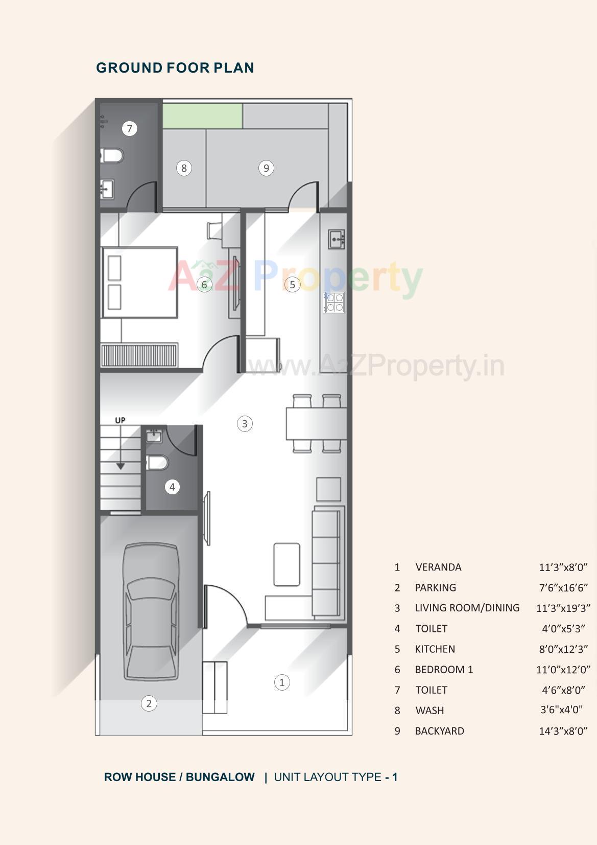 Layout of real estate project Nirvana Bungalows located at Pardi, Valsad, Gujarat
