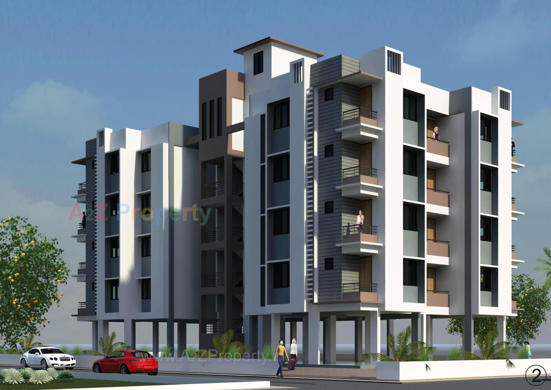 3D Elevation of real estate project Pakeeza Appartment located at Dungra, Valsad, Gujarat