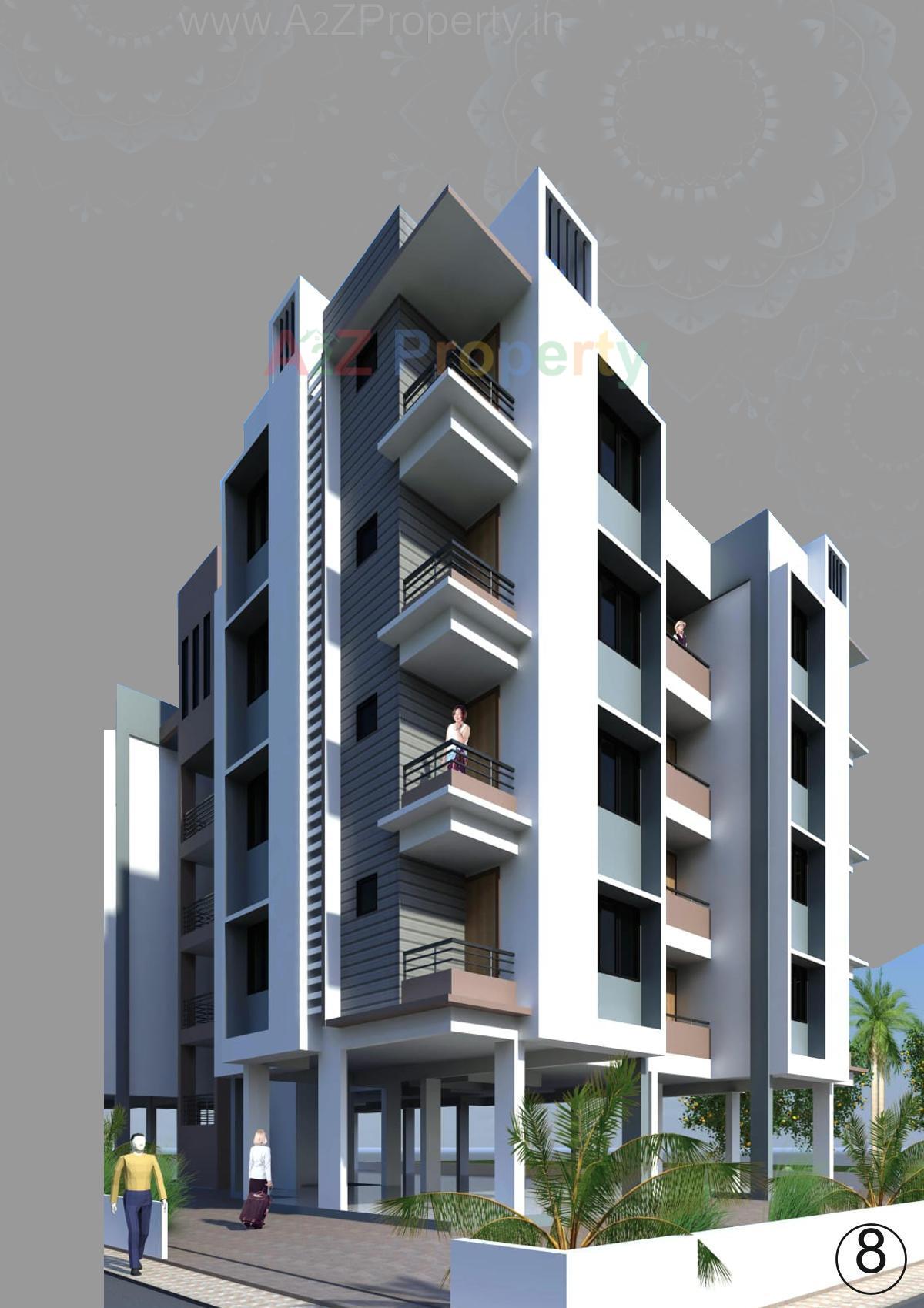 3D Elevation of real estate project Pakeeza Appartment located at Dungra, Valsad, Gujarat