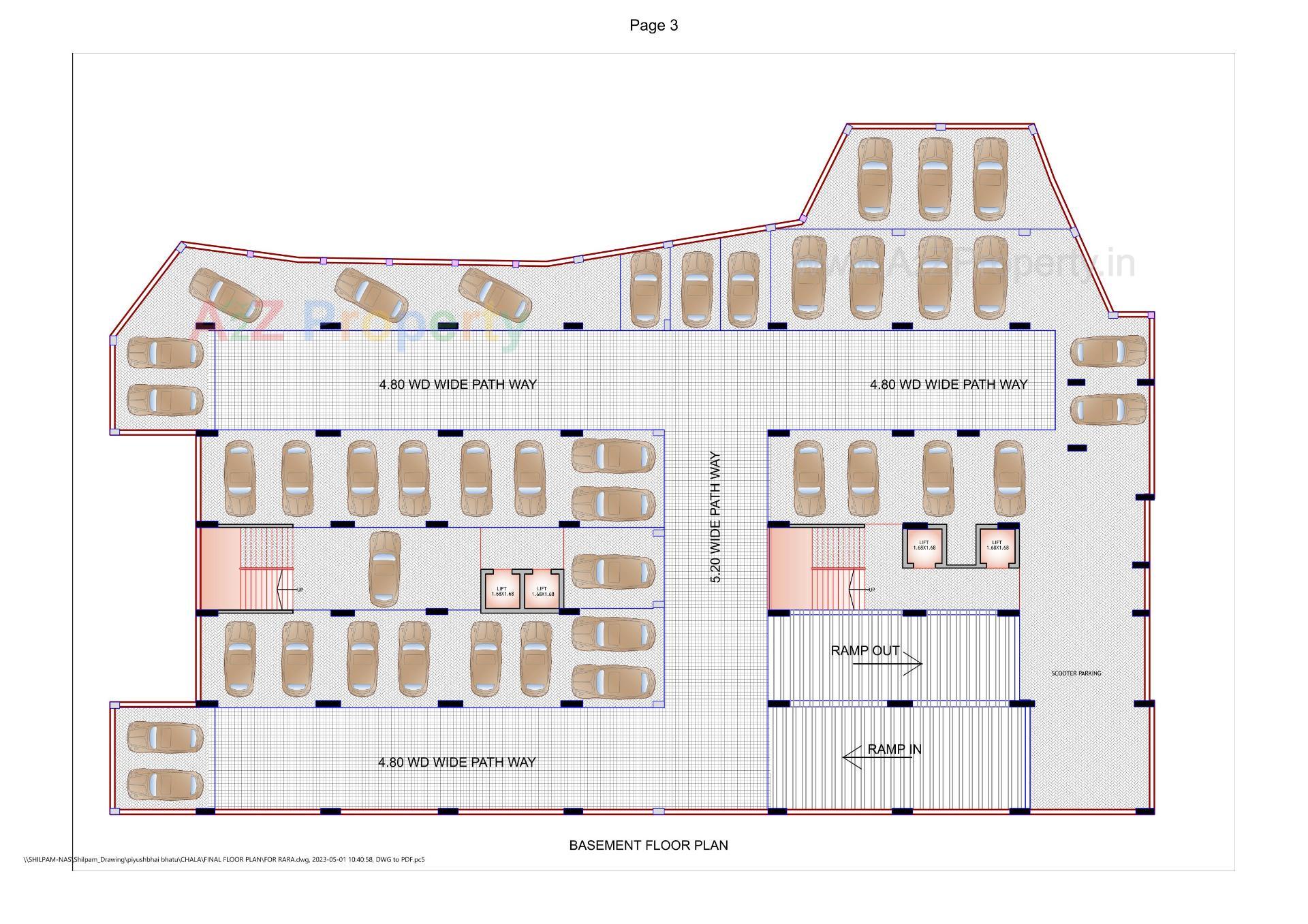 Layout of real estate project Param Skywalk located at Chala, Valsad, Gujarat