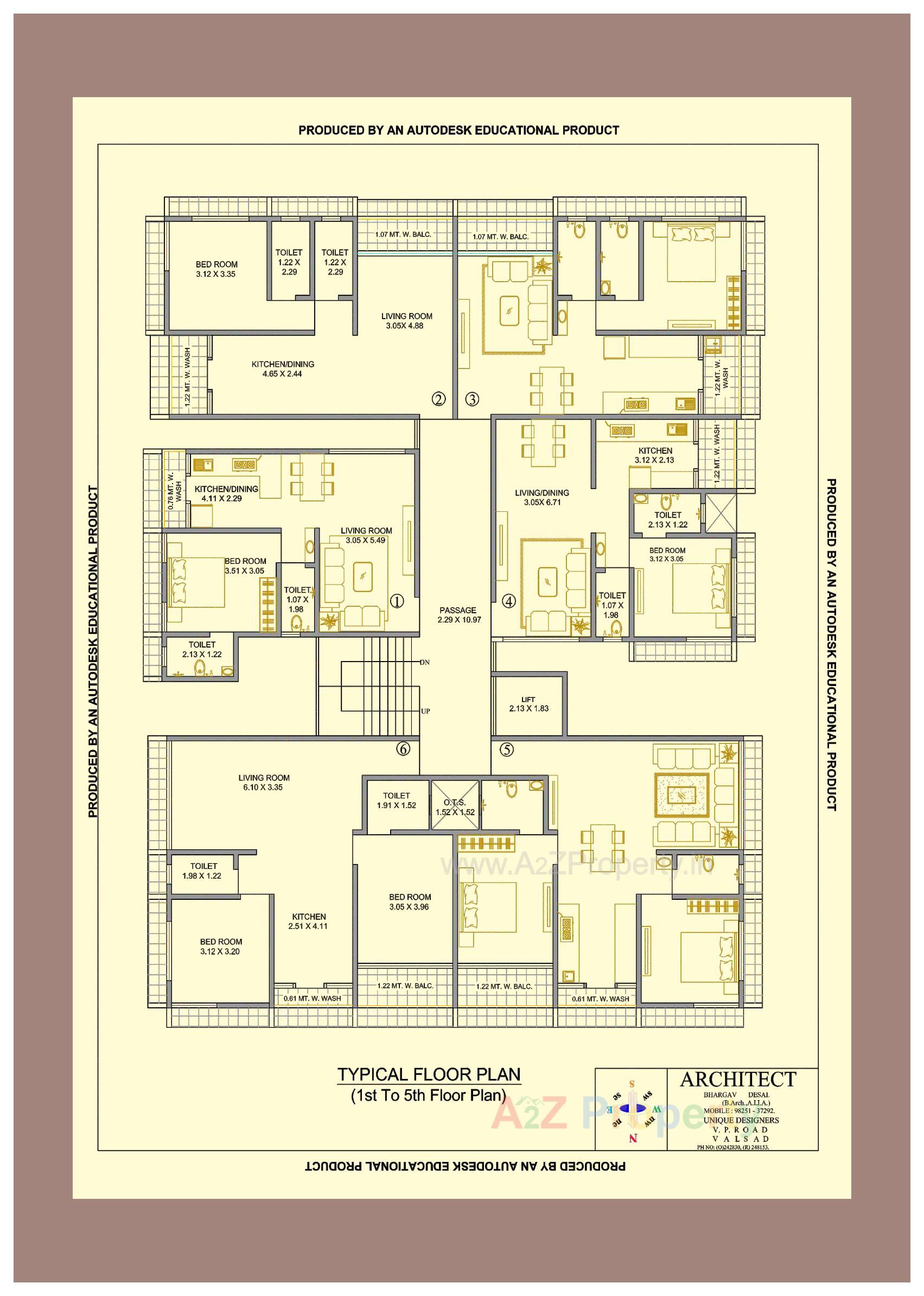 Layout of real estate project Paras Apartment located at Valsad, Valsad, Gujarat