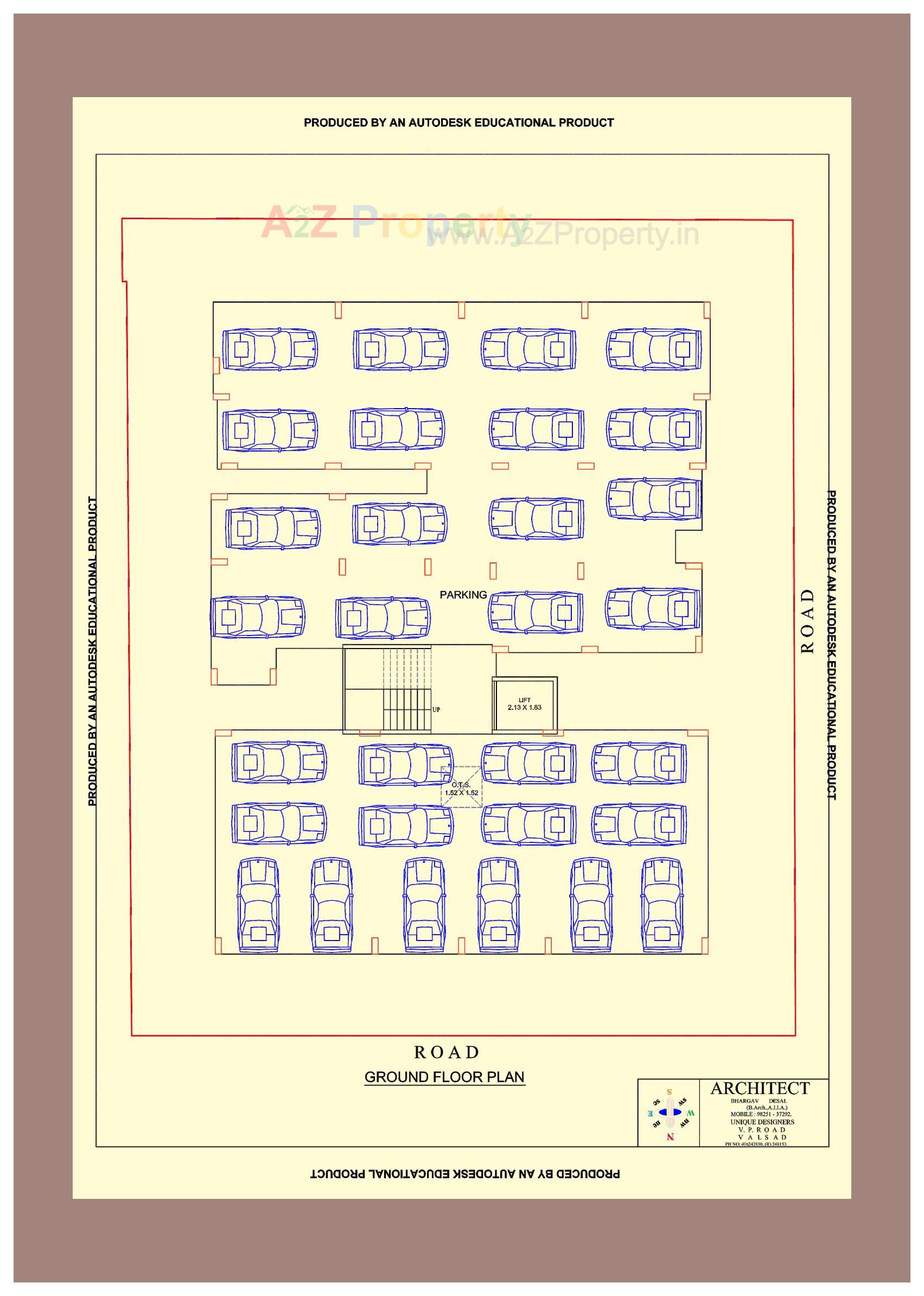 Layout of real estate project Paras Apartment located at Valsad, Valsad, Gujarat