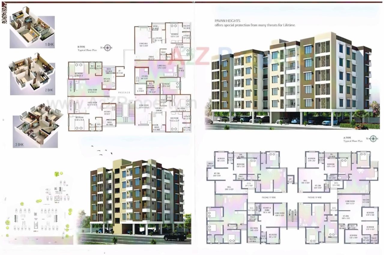 Layout of real estate project Pavan Heights located at Pardi, Valsad, Gujarat