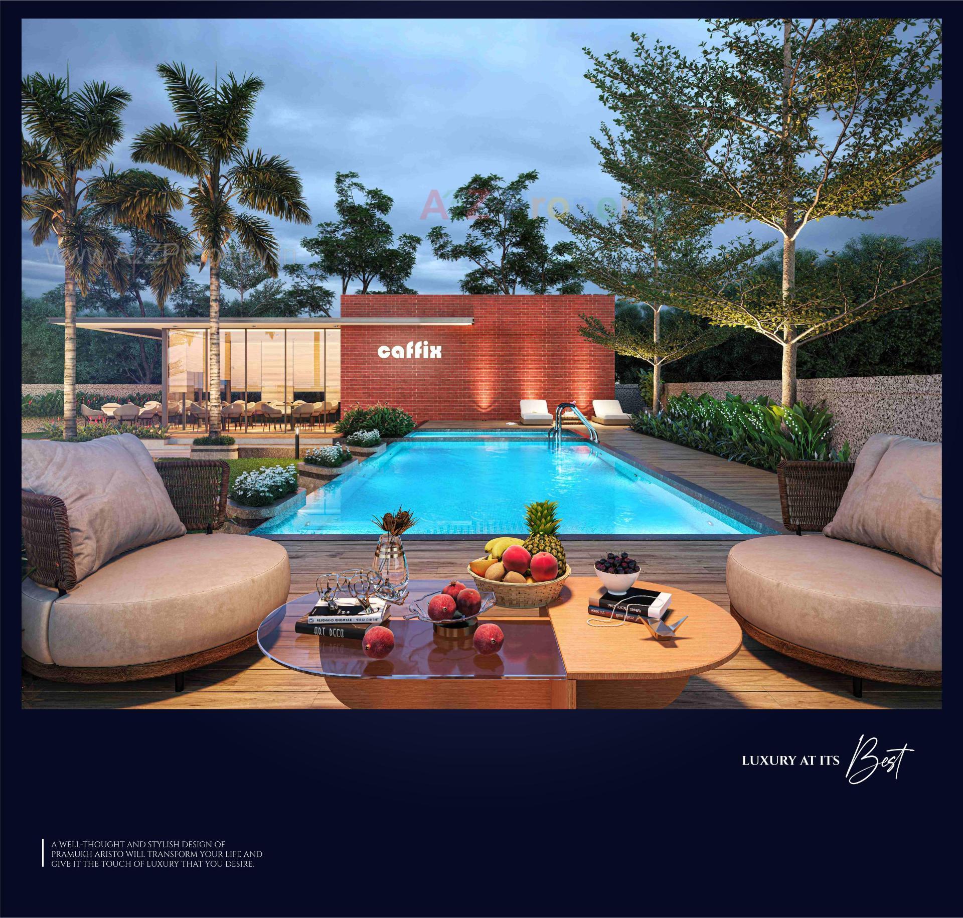 3D Elevation of real estate project Pramukh Aristo located at Chala, Valsad, Gujarat