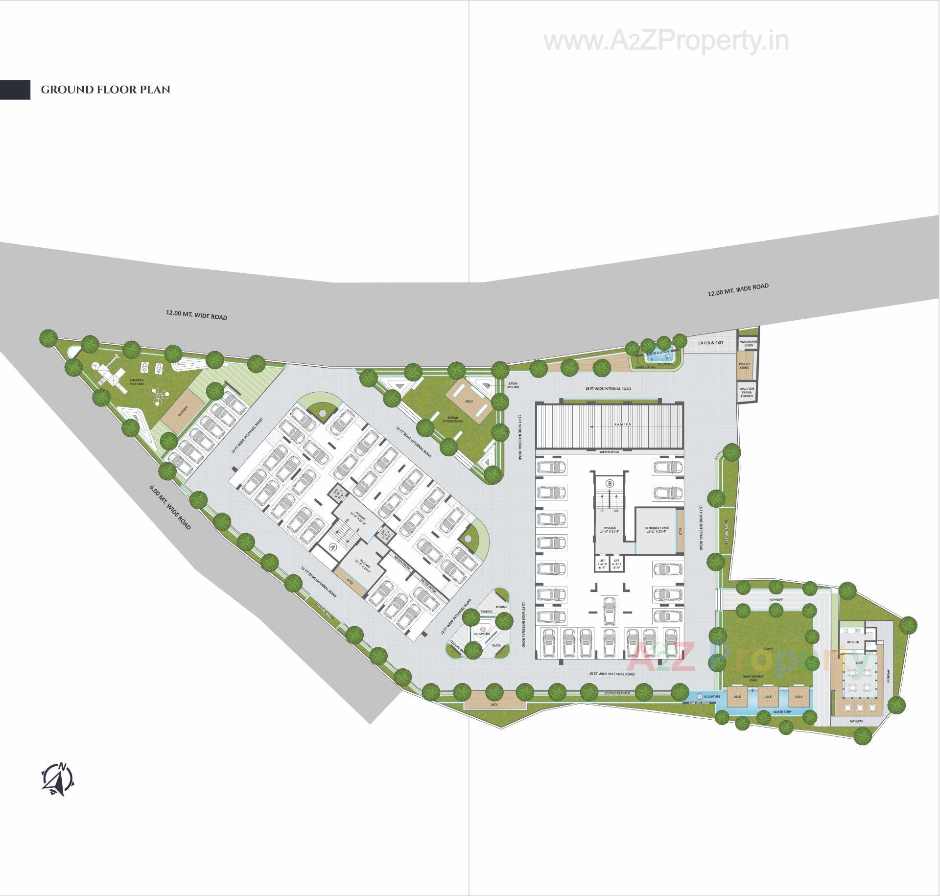 Layout of real estate project Pramukh Aristo located at Chala, Valsad, Gujarat