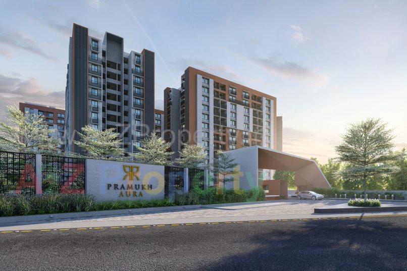 3D Elevation of real estate project Pramukh Aura located at Chala, Valsad, Gujarat