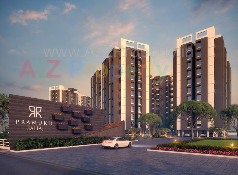 3D Elevation of real estate project Pramukh Sahaj located at Chala, Valsad, Gujarat
