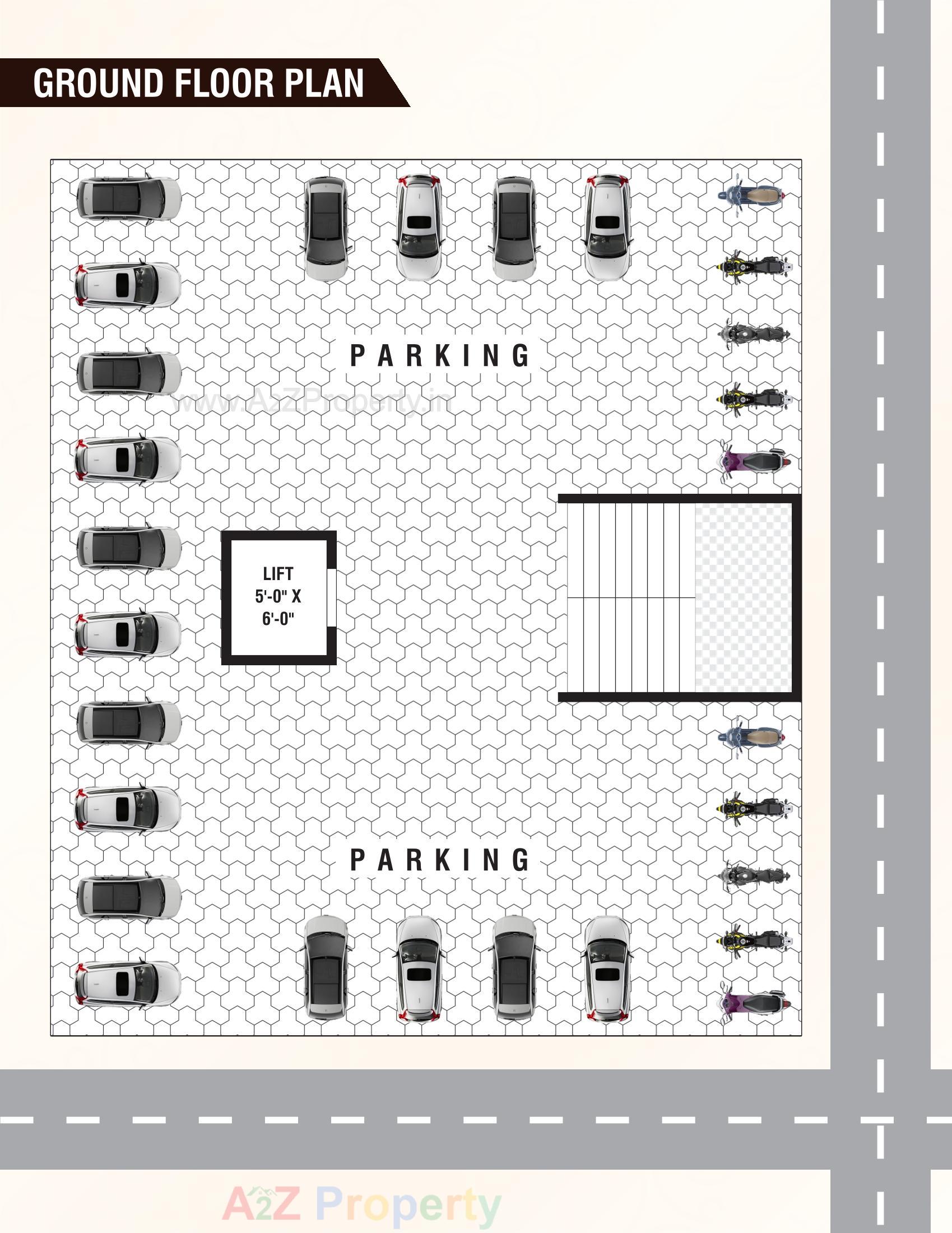Layout of real estate project Pushpam Vatika located at Dungra, Valsad, Gujarat