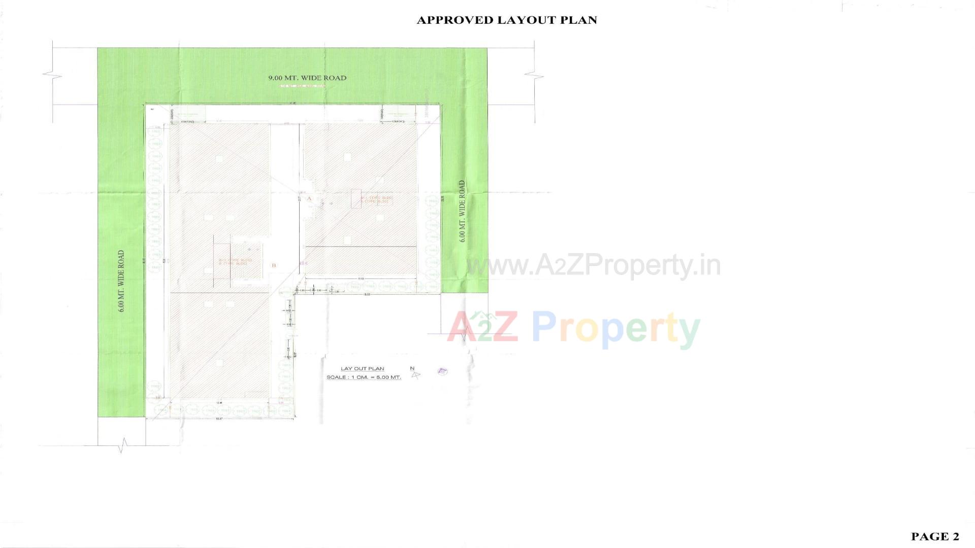 Layout of real estate project Raghulaxmi Apartment located at Chala, Valsad, Gujarat