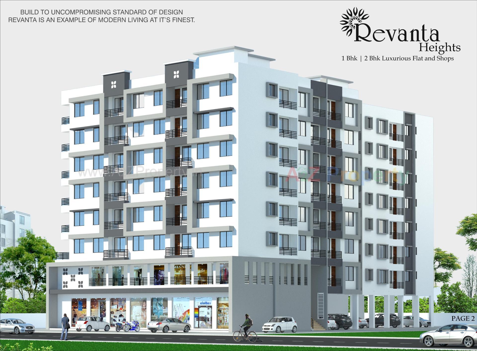 3D Elevation of real estate project Revanta Heights located at Dungra, Valsad, Gujarat