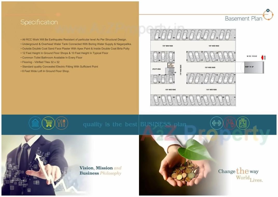 Layout of real estate project Rudra Arcade located at Killa-pardi, Valsad, Gujarat