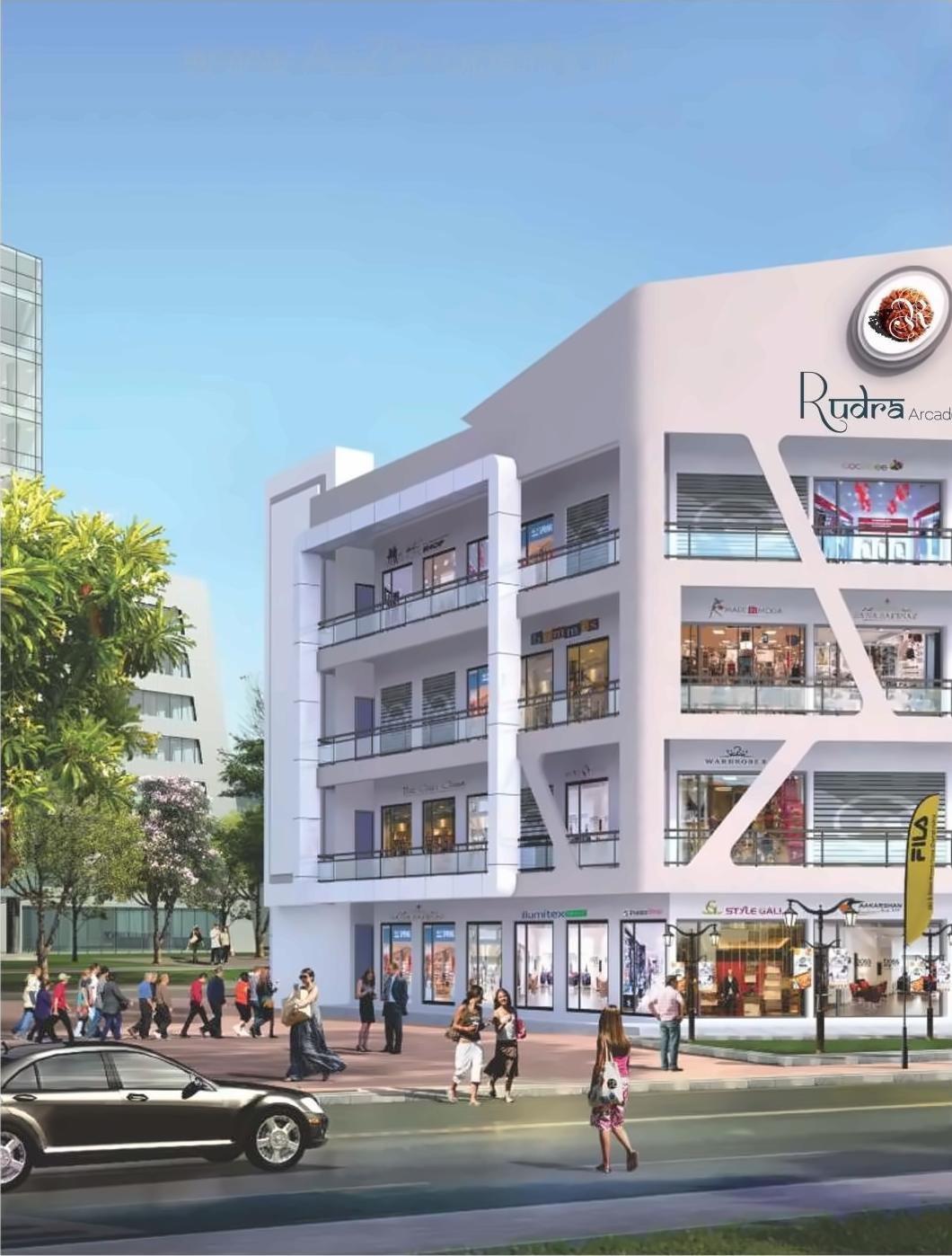 3D Elevation of real estate project Rudra Arcade located at Killa-pardi, Valsad, Gujarat