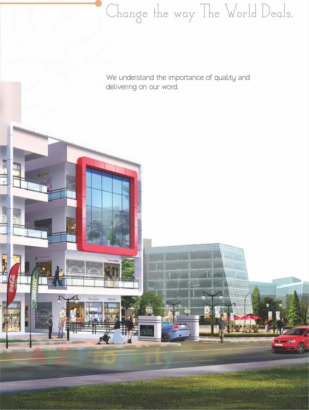 3D Elevation of real estate project Rudra Arcade located at Killa-pardi, Valsad, Gujarat