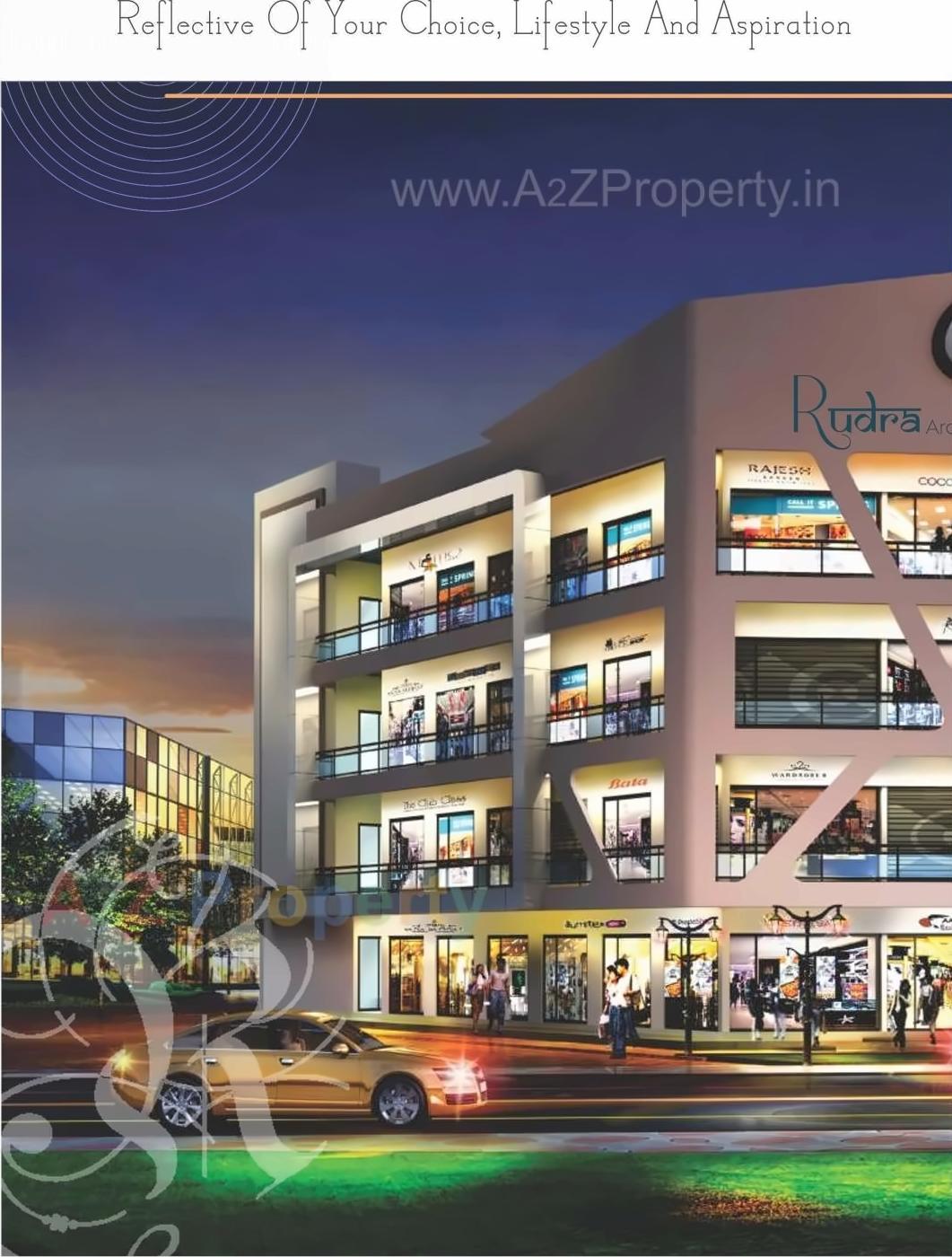 3D Elevation of real estate project Rudra Arcade located at Killa-pardi, Valsad, Gujarat