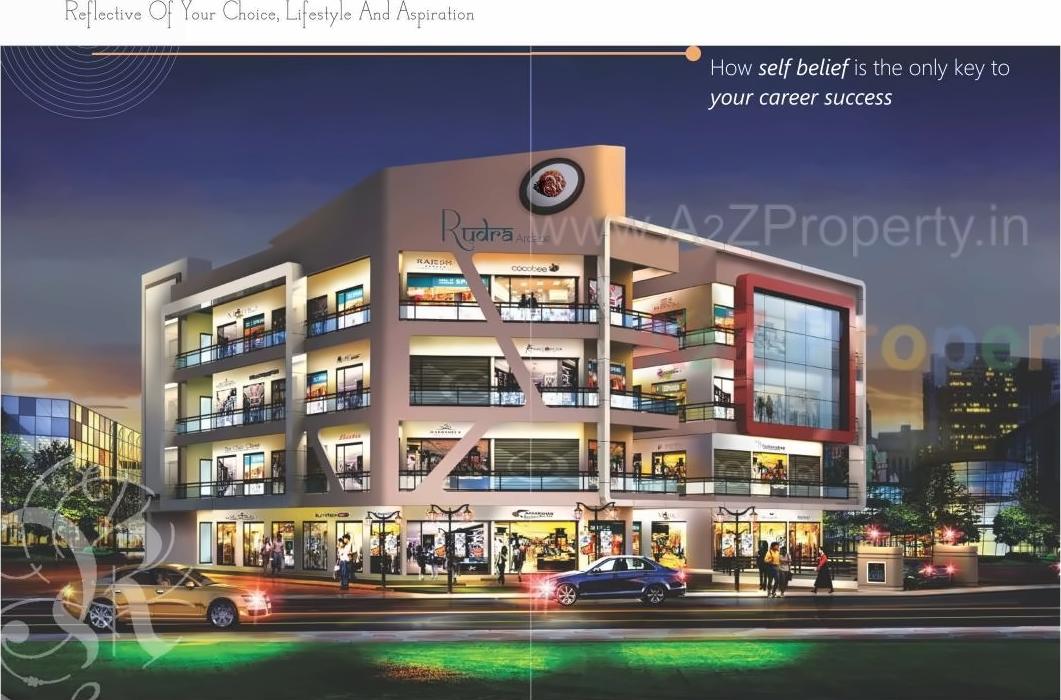 3D Elevation of real estate project Rudra Arcade located at Killa-pardi, Valsad, Gujarat