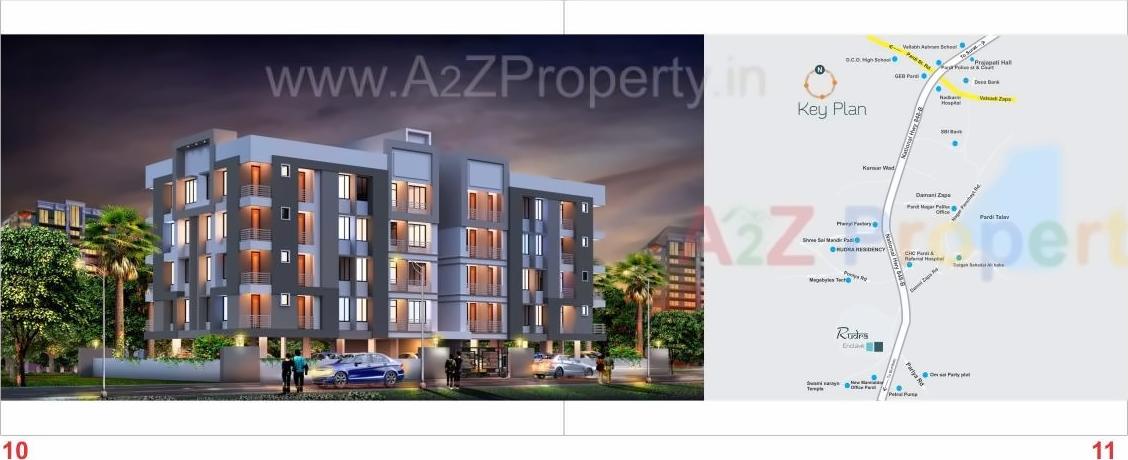 3D Elevation of real estate project Rudra Enclave located at Killa-pardi, Valsad, Gujarat