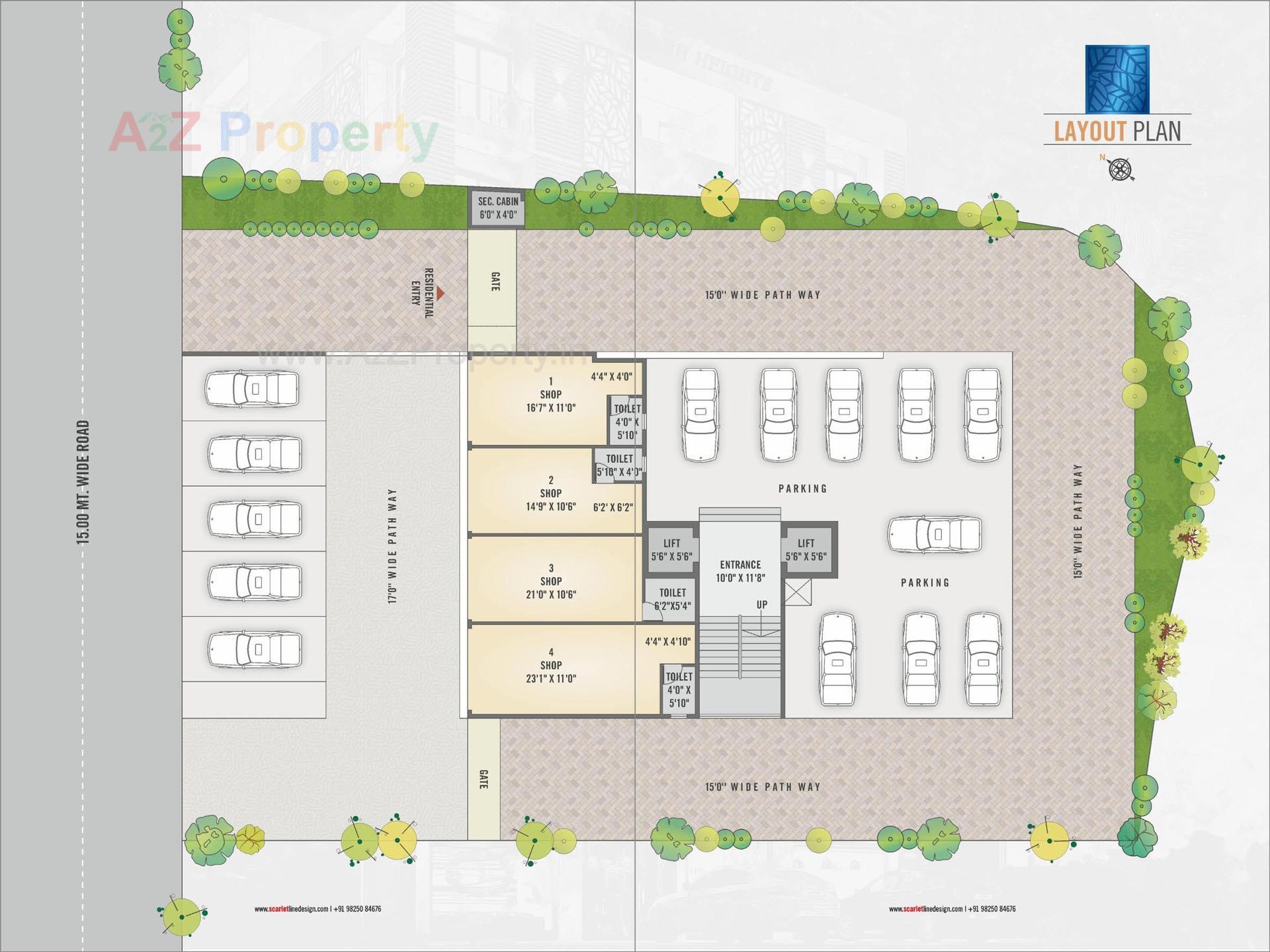 Layout of real estate project Rushabh Heights located at Vapi, Valsad, Gujarat