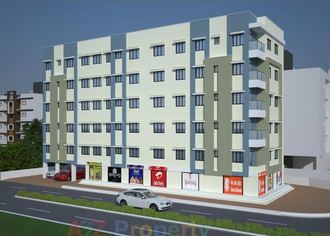 3D Elevation of real estate project Sagar Ashish located at Mograwadi, Valsad, Gujarat