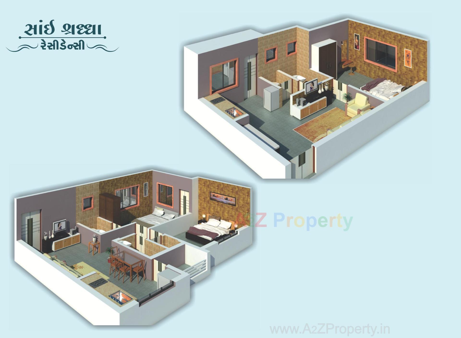 Layout of real estate project Sai Shraddha Residency located at Pardi, Valsad, Gujarat