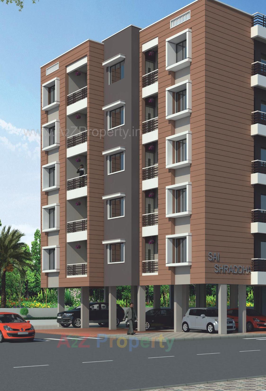 3D Elevation of real estate project Sai Shraddha Residency located at Pardi, Valsad, Gujarat