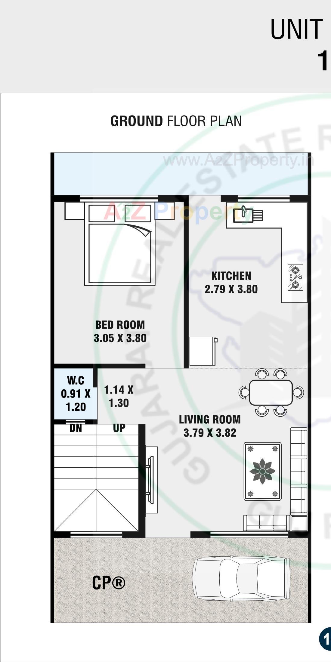 Layout of real estate project Sai Signature located at Chala, Valsad, Gujarat