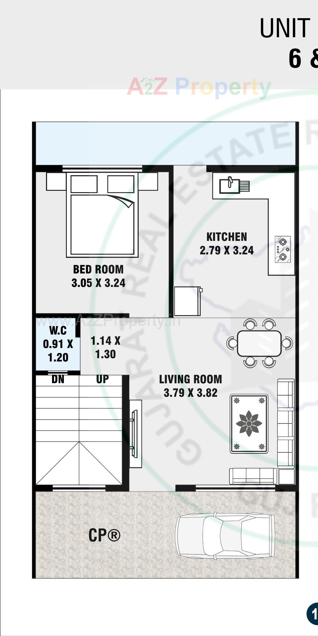 Layout of real estate project Sai Signature located at Chala, Valsad, Gujarat