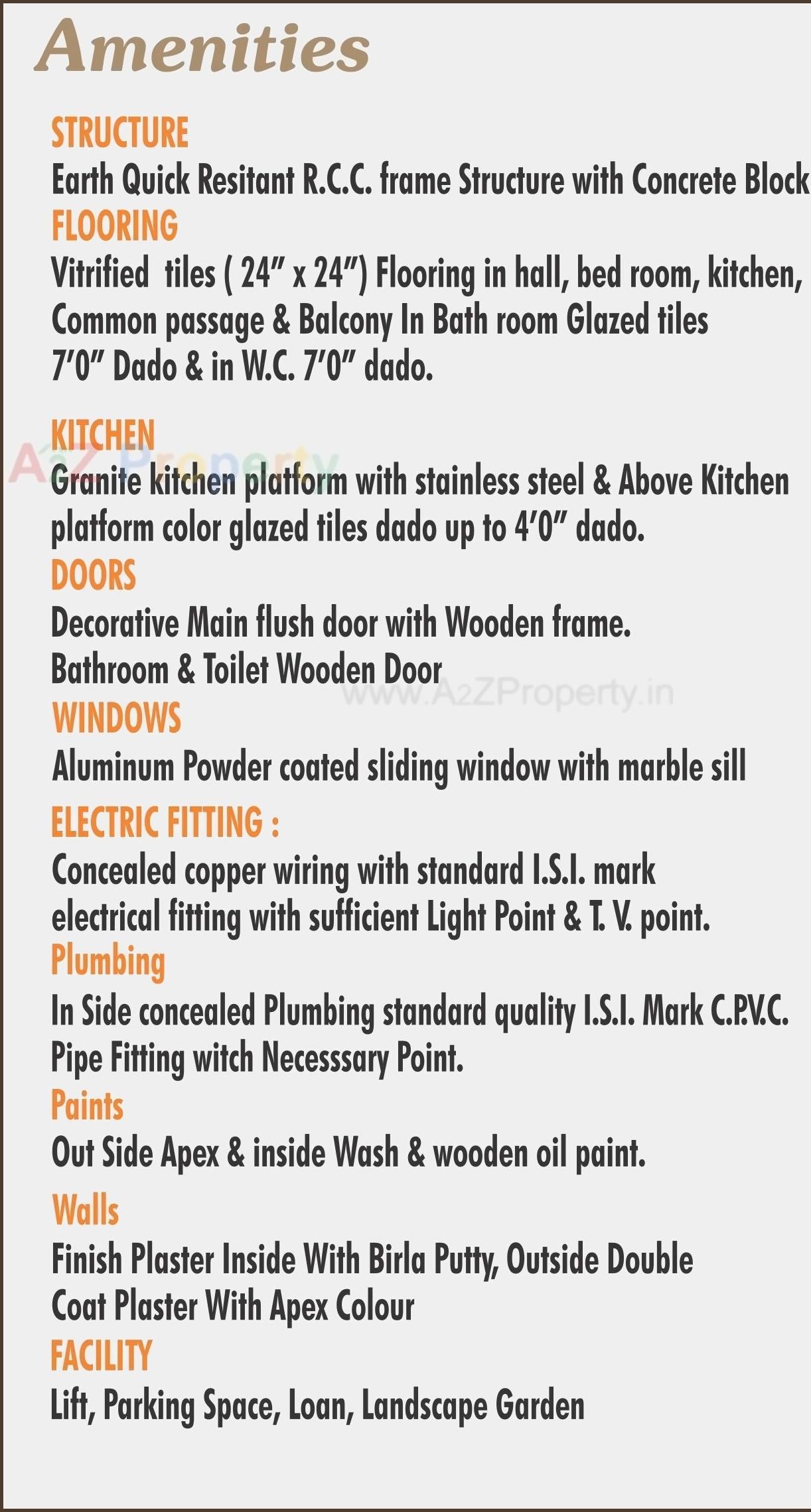 Amenities of Sai Universal Park