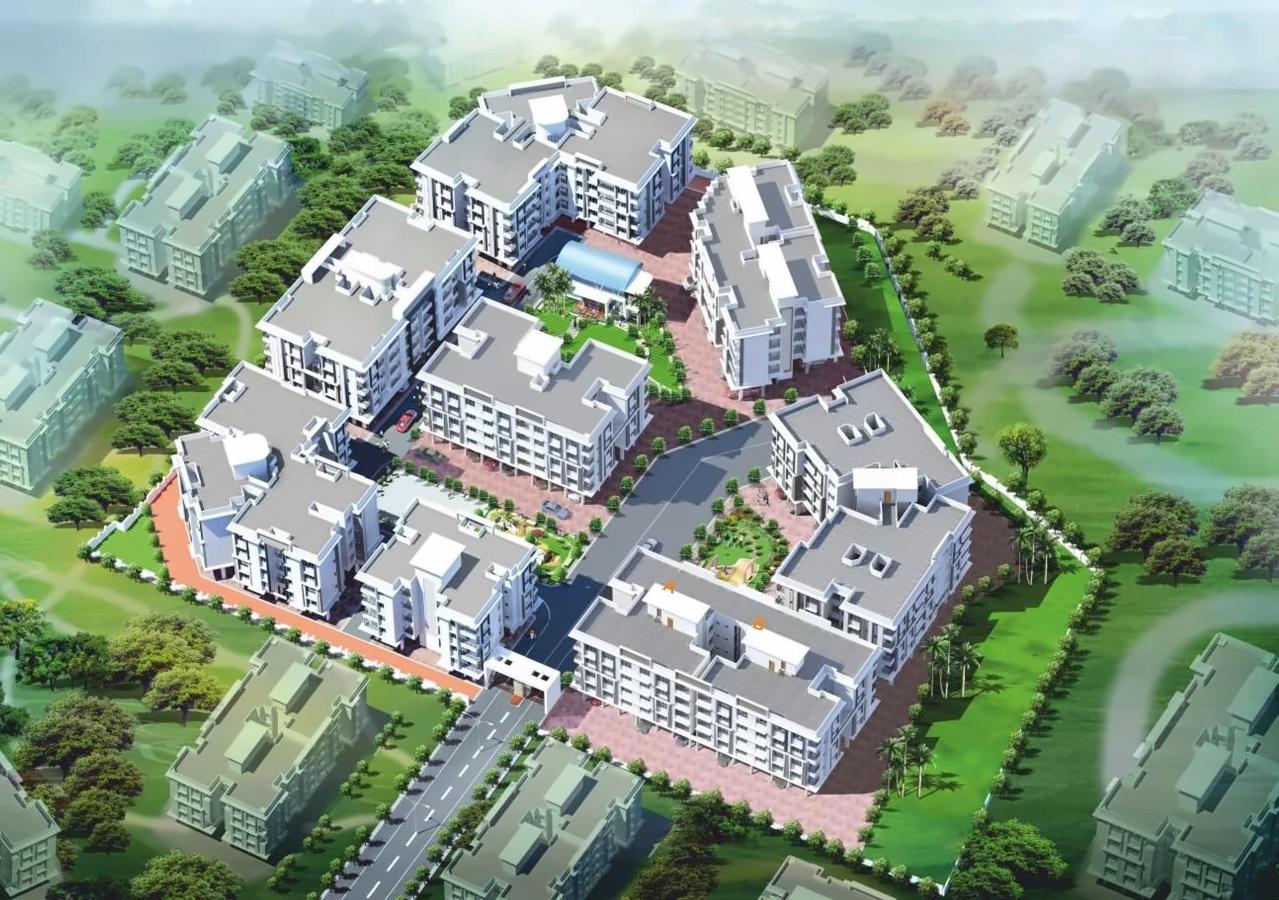 3D Elevation of real estate project Samanvay Park A located at Kasba, Valsad, Gujarat