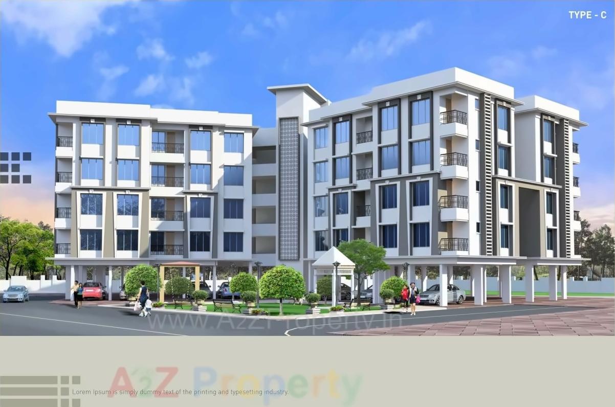 3D Elevation of real estate project Samanvay Park located at Dungra, Valsad, Gujarat