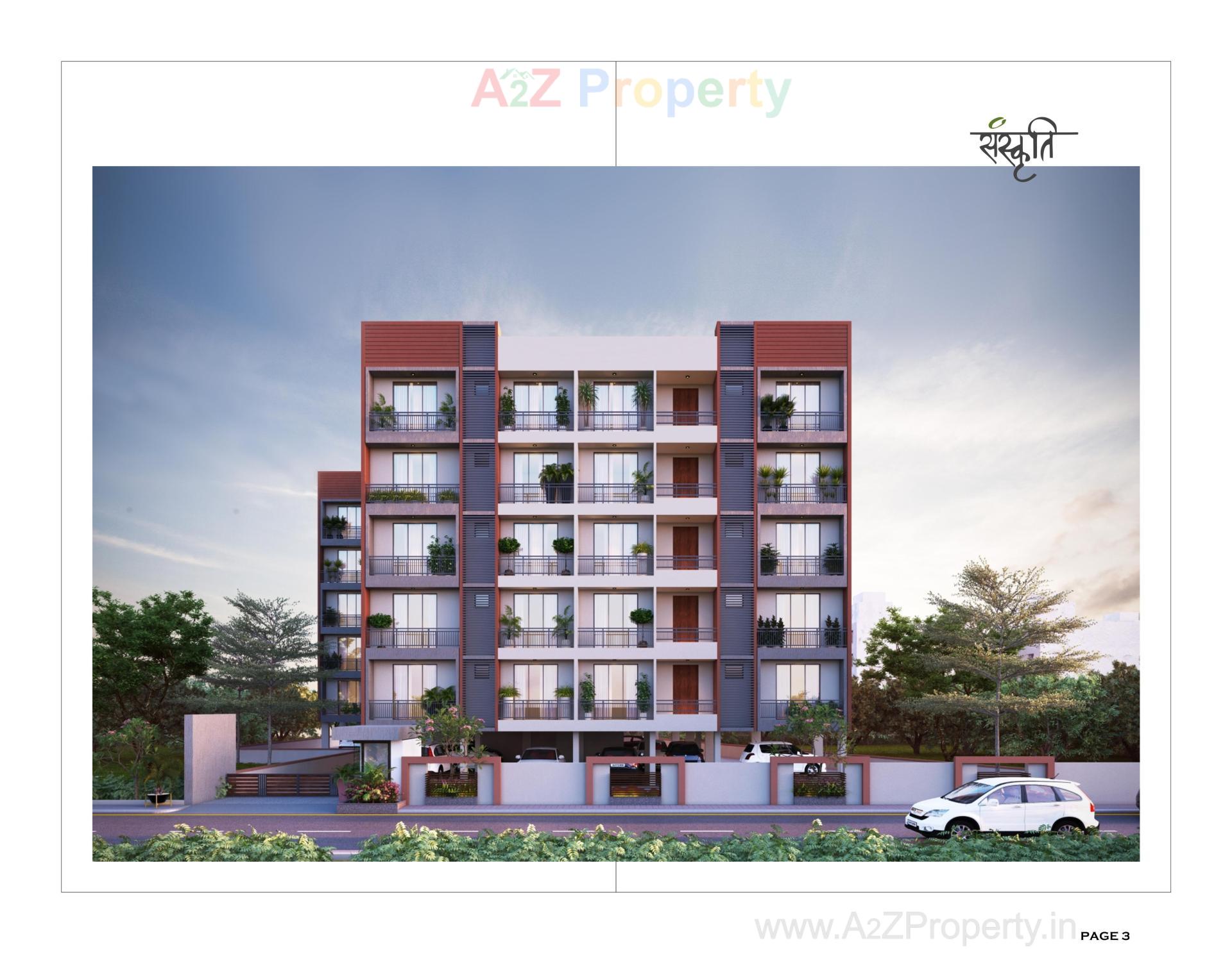3D Elevation of real estate project Sanskruti located at Vapi, Valsad, Gujarat
