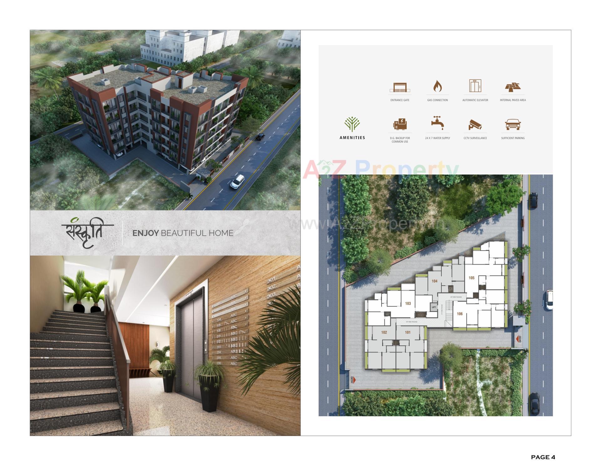 3D Elevation of real estate project Sanskruti located at Vapi, Valsad, Gujarat