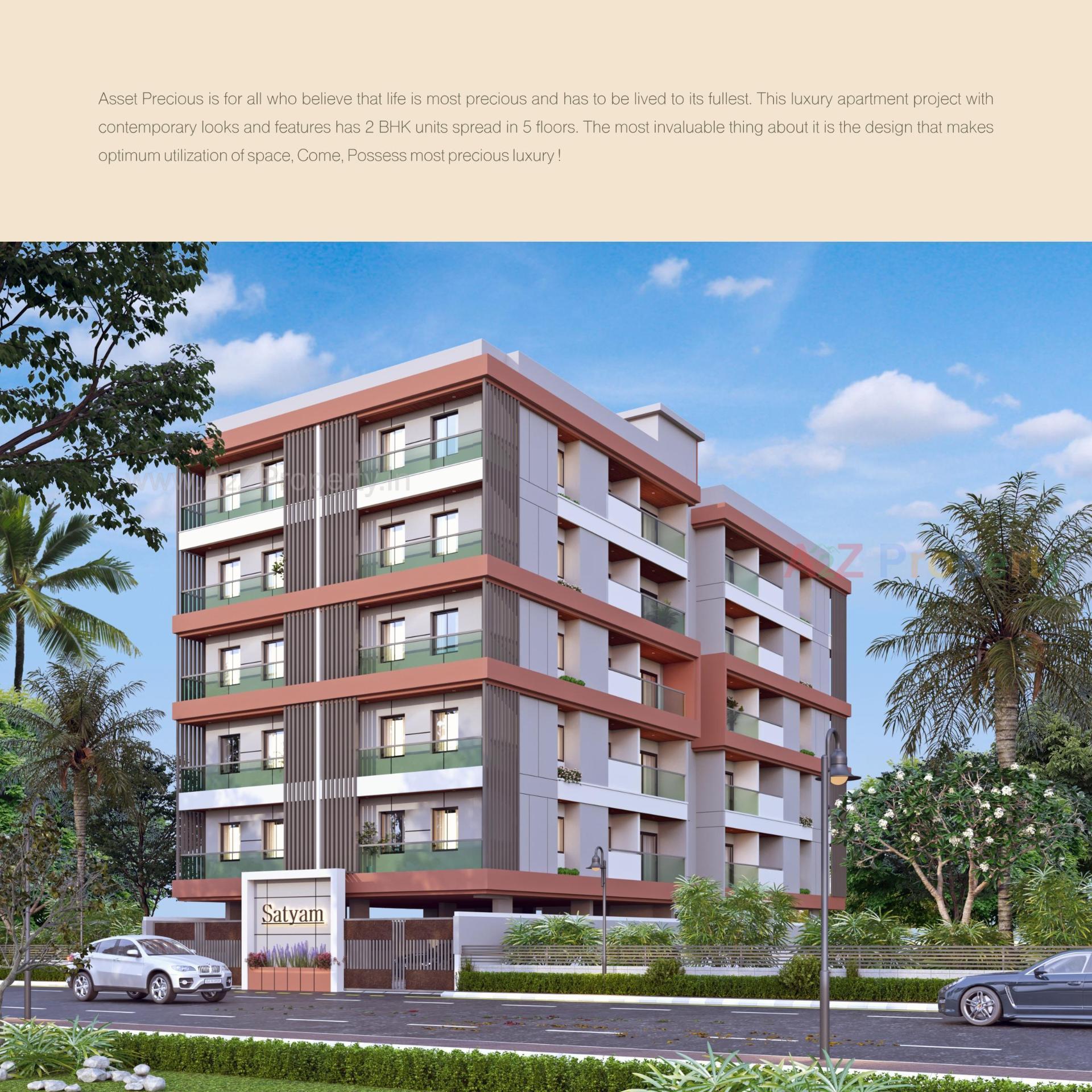 3D Elevation of real estate project Satyam Apartment located at Valsad, Valsad, Gujarat