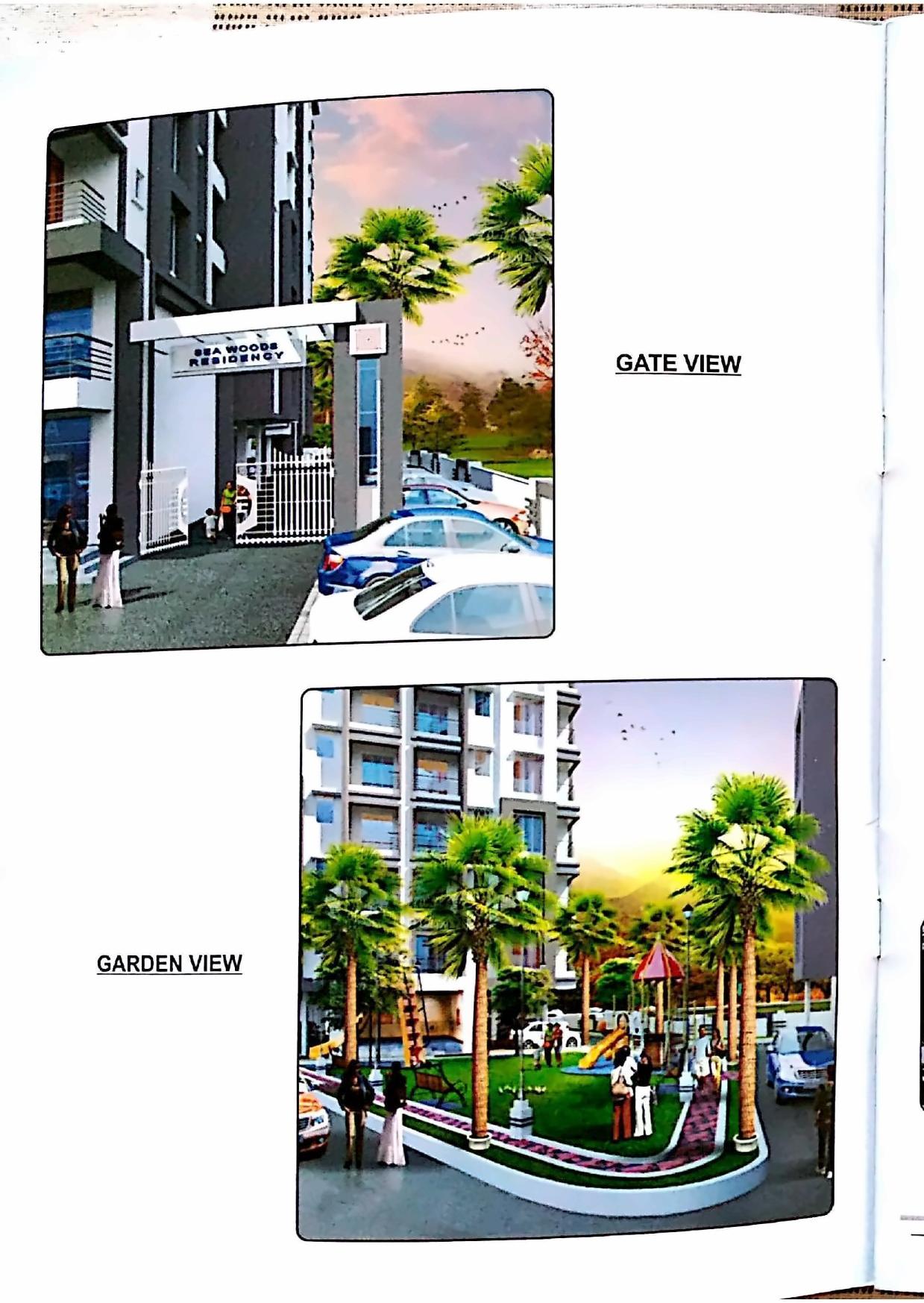 3D Elevation of real estate project Sea Woods Residency located at Umargam, Valsad, Gujarat