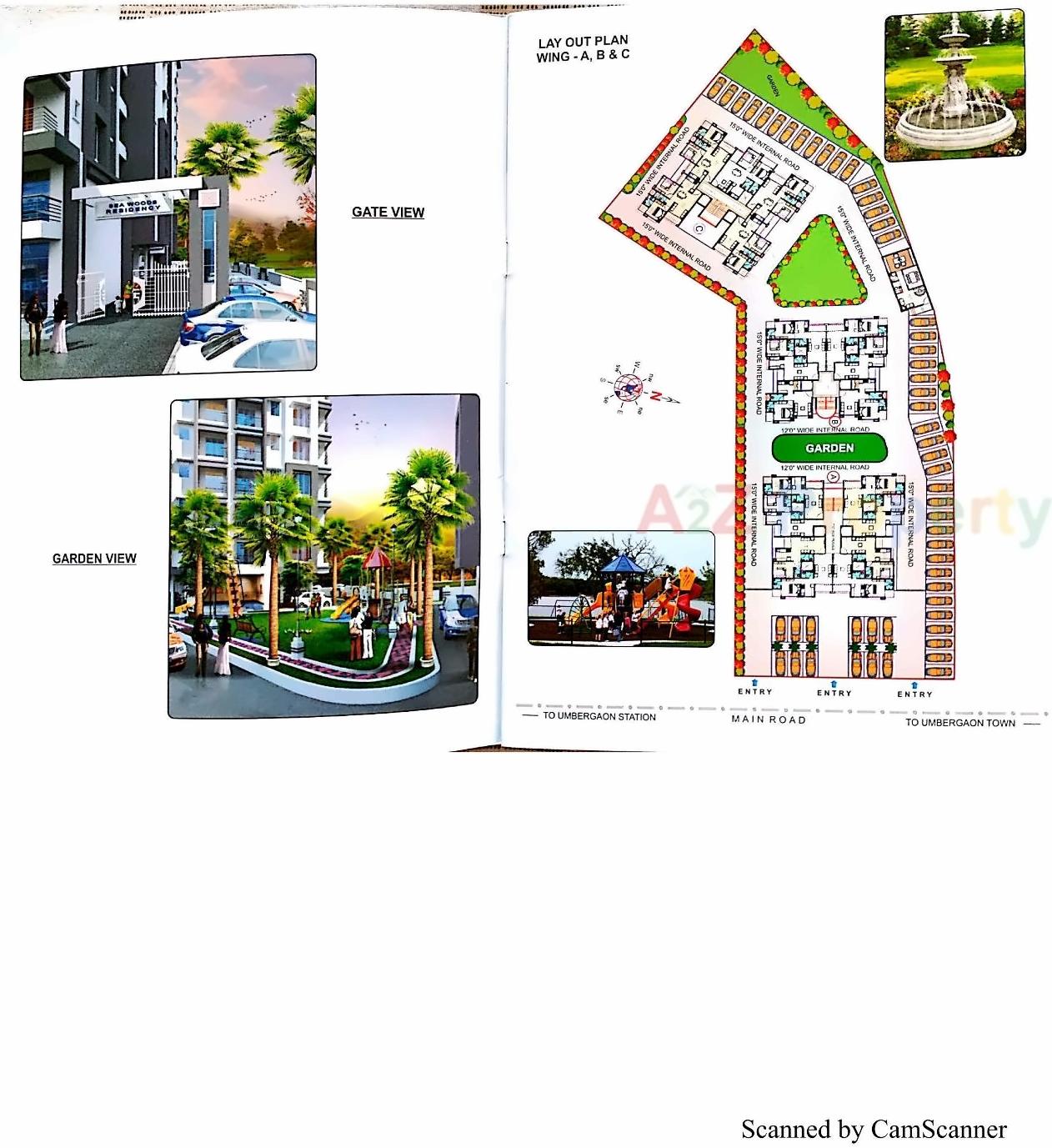 Layout of real estate project Sea Woods Residency located at Umargam, Valsad, Gujarat