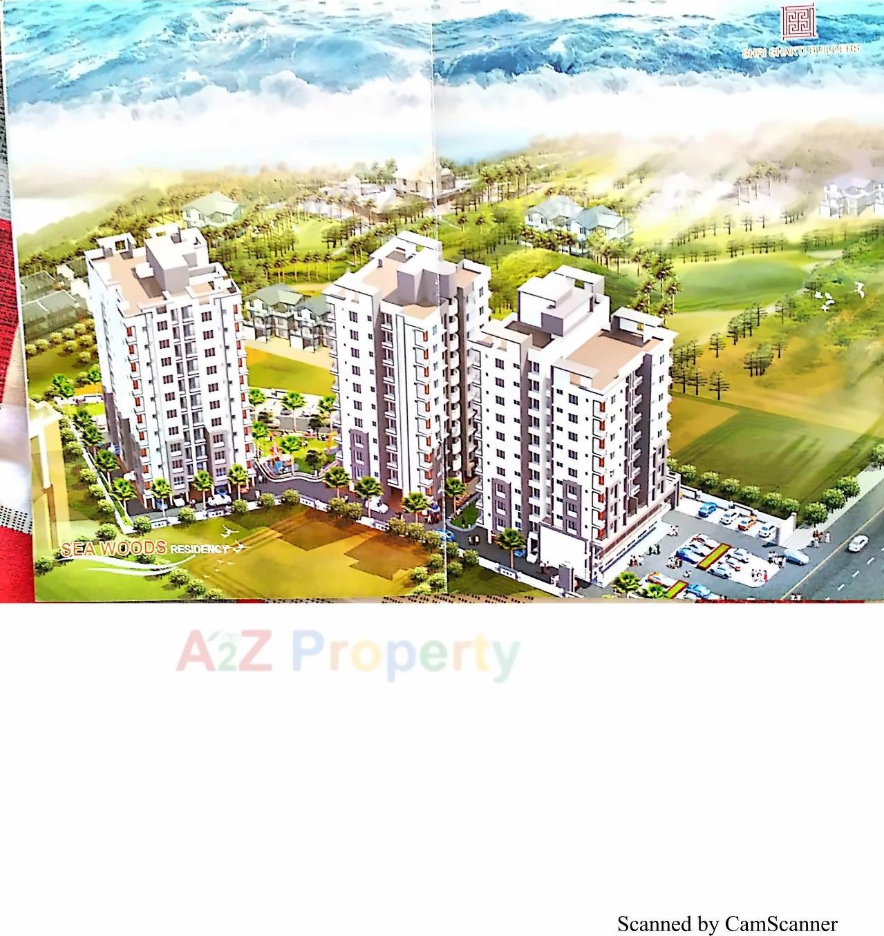 3D Elevation of real estate project Sea Woods Residency located at Umargam, Valsad, Gujarat