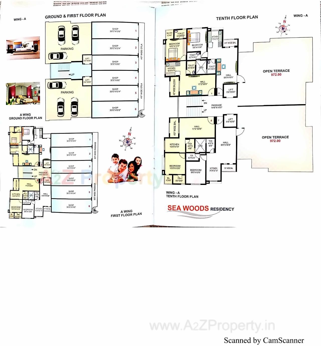 Layout of real estate project Sea Woods Residency located at Umargam, Valsad, Gujarat