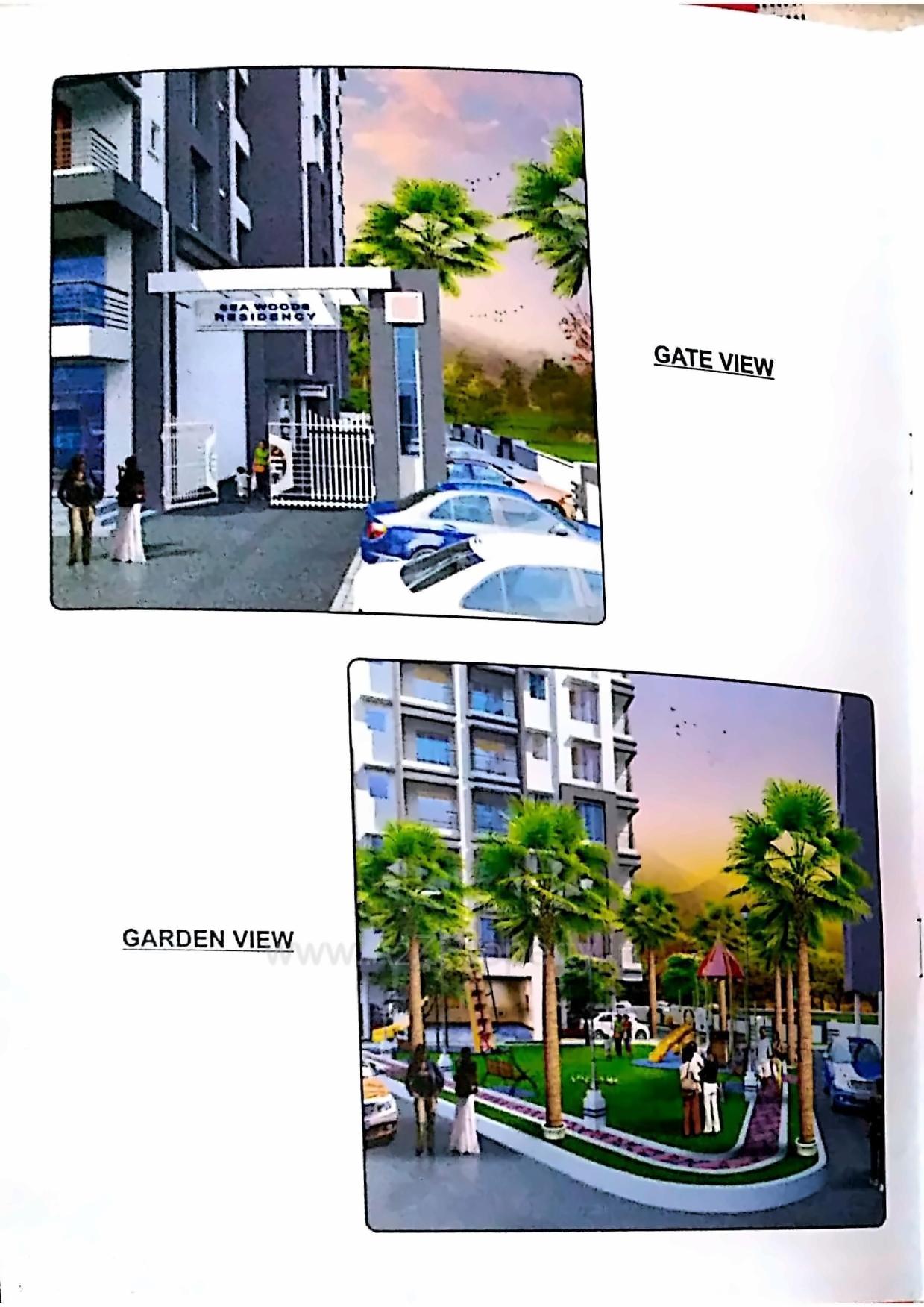 3D Elevation of real estate project Sea Woods Residency located at Umargam, Valsad, Gujarat