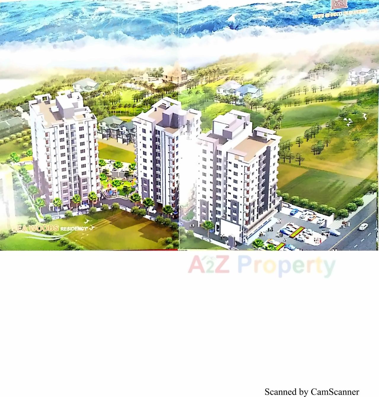 3D Elevation of real estate project Sea Woods Residency located at Umargam, Valsad, Gujarat