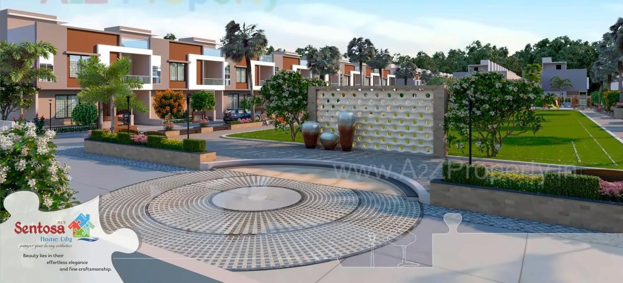 3D Elevation of real estate project Sentosa Home City located at Dungra, Valsad, Gujarat